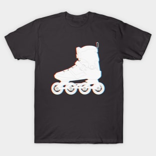 Rollerbla glitch design - Dynamic rollerblade and Inline skate T-Shirt